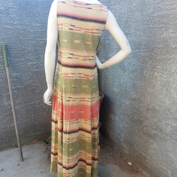 LRL Lauren Ralph Lauren Tank Maxidress Boho Aztec - Picture 2 of 7